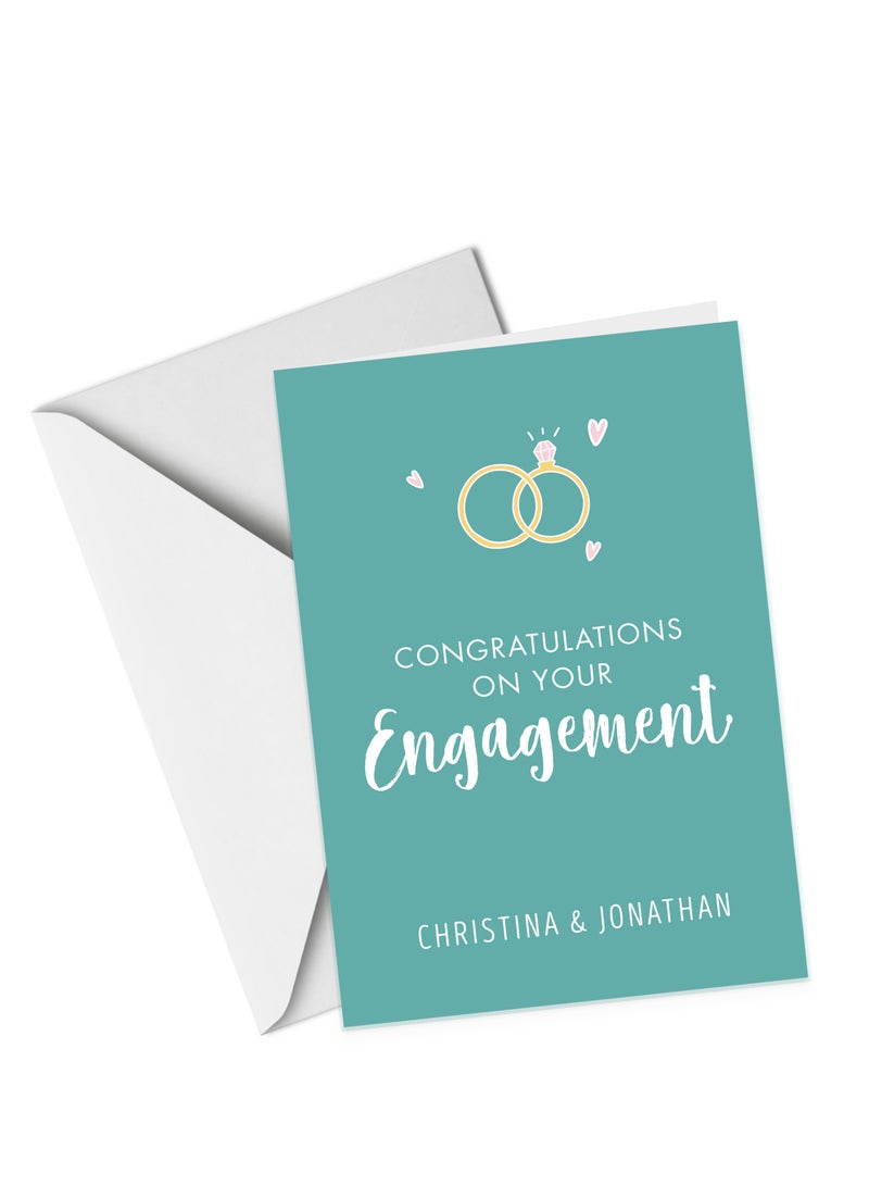 شير ذا لوف  A4 تهنئة شخصية على بطاقة معايدة الخطوبة الخاصة بك - Image 2