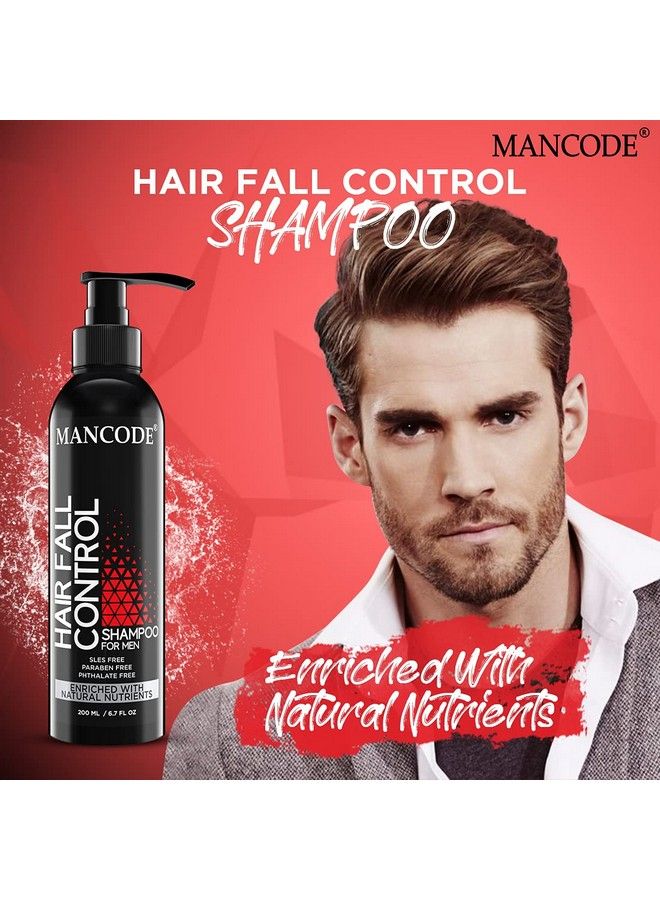 MAN CODE Mancode Anti Hair Fall Shampoo Enriched With Neem Amla Shikaki Aloe Vera & Vitamin E Shampoo For Men 200Ml  - Image 3