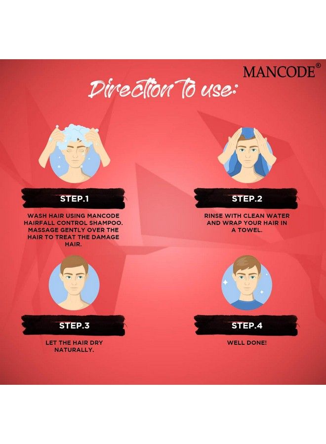 MAN CODE Mancode Anti Hair Fall Shampoo Enriched With Neem Amla Shikaki Aloe Vera & Vitamin E Shampoo For Men 200Ml  - Image 5