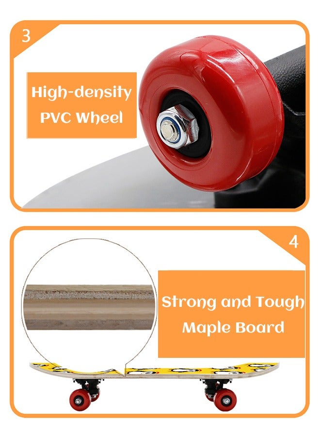 GROIC Skateboards Four-Wheel Skateboard Medium Size Board Space Theme Colorful Double-Sided Pattern for Beginner Skateboard or Kids Youth - Image 3