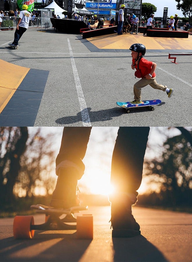 GROIC Skateboards Four-Wheel Skateboard Medium Size Board Space Theme Colorful Double-Sided Pattern for Beginner Skateboard or Kids Youth - Image 5