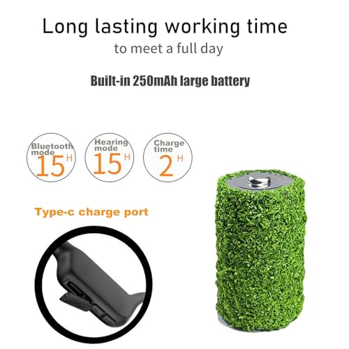 FANSAISI Bone Conduction Hearing Headphones, Bluetooth Open Ear Listening Headsets Earphones with Sound Collector for Conversations, 15H Long Working time for Daily Use - Image 4