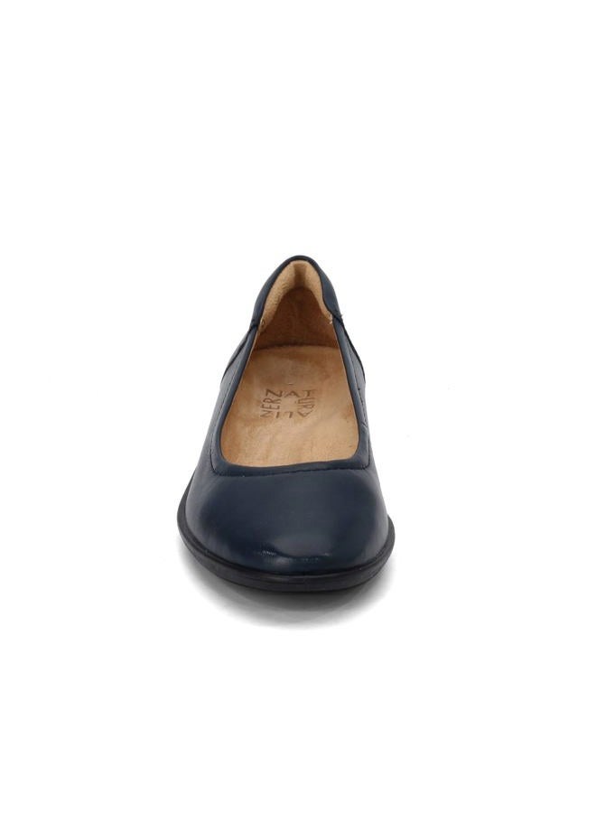 Naturalizer Womens Flexy Comfortable Slip On Round Toe Ballet Flats,Navy Leather, 39.5 EU Wide - Image 4