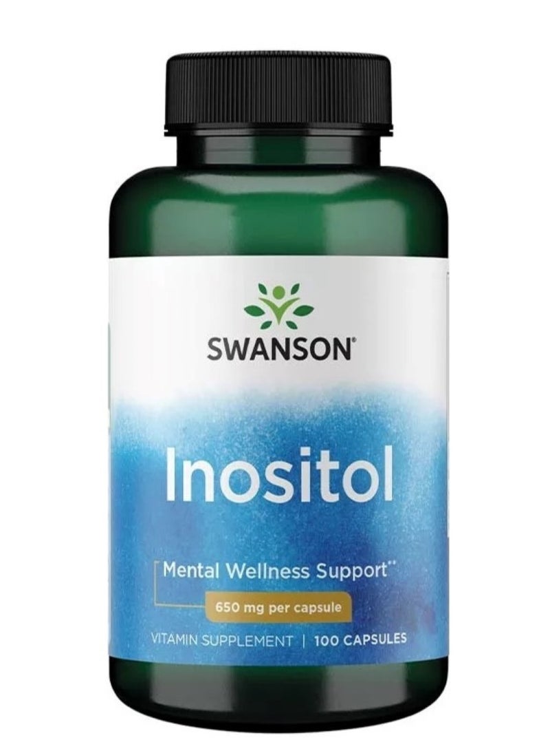 SWANSON Inositol 650 mg 100 Caps - Image 1