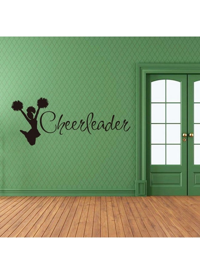 BooDecal Sport Series Cheerleader Silhouette Quote Wall Decals Mural Stickers Decor for Nursery Bedroom Living Room 42 inches x 17 inches - Image 4