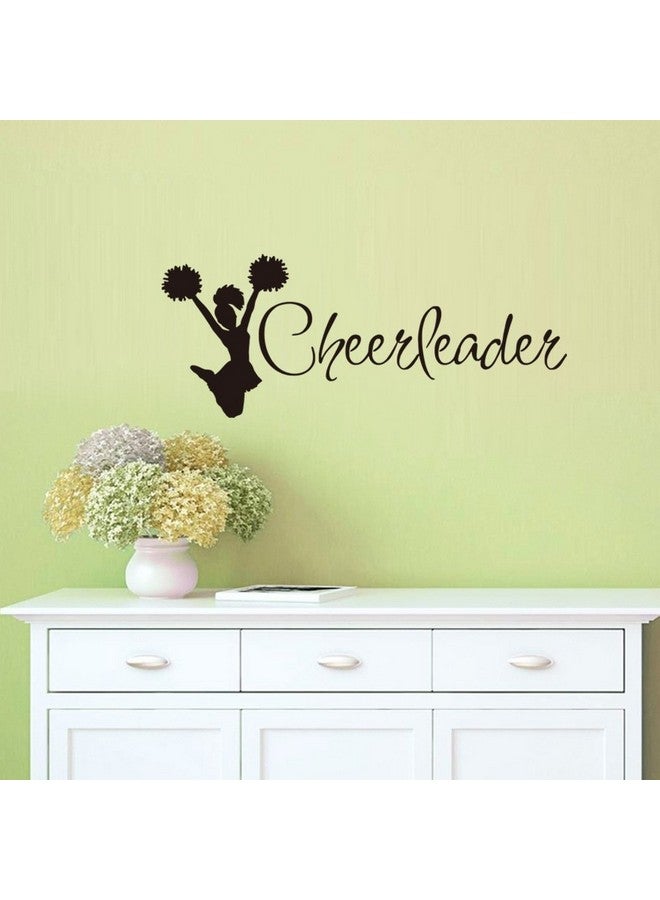 BooDecal Sport Series Cheerleader Silhouette Quote Wall Decals Mural Stickers Decor for Nursery Bedroom Living Room 42 inches x 17 inches - Image 2