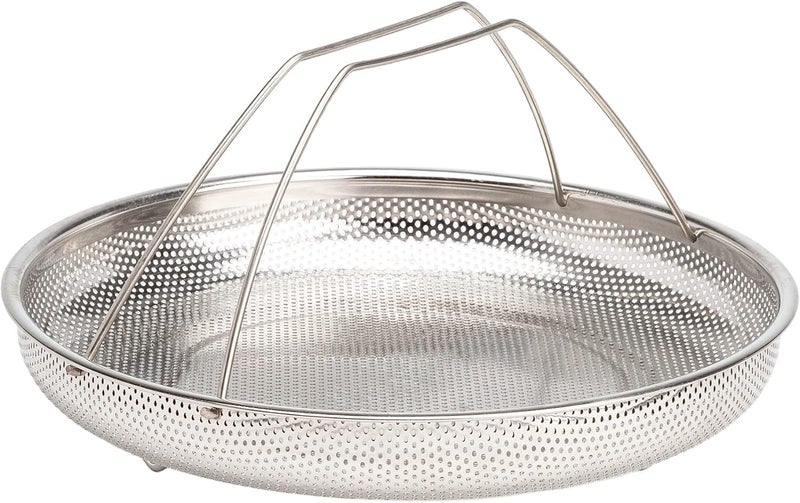 REXOTEX Steamer Basket Plate for Cooking Stainless Steel Vegetable Steamer Basket with Handle for Pan and Instant Pot Pan Steamer Basket Insert Strainer and Rice Washer for Cooking Food - Image 1