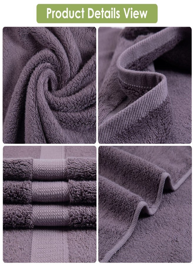 CANFOISON 3PC Bathroom Towel Set for Face and Body, Sensitive Skin Lavender Purple Luxury Towels Set for Adult Students Kids Baby, Super Soft Highly Absorbent Towels Set for Bathroom 3 PC - Image 3