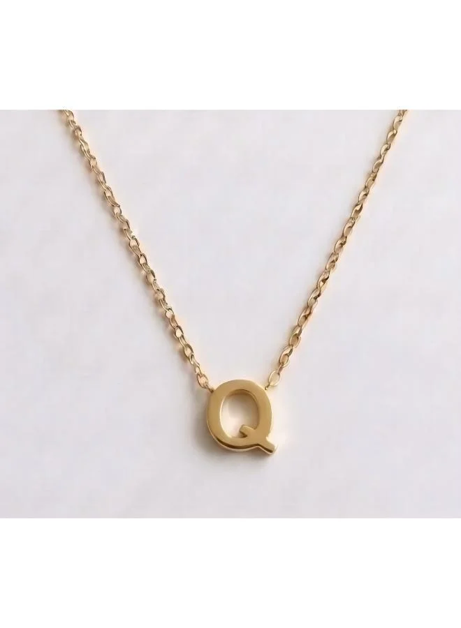 Initial Q Pendant Necklace