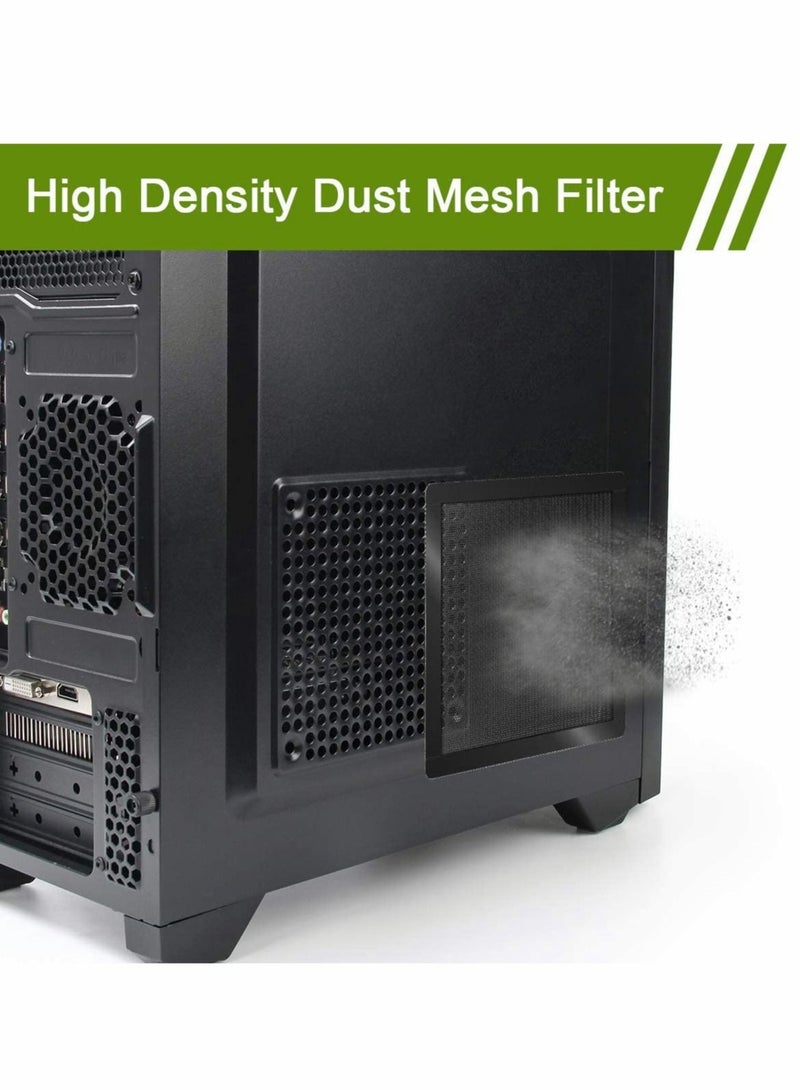 Excefore Computer Cooler Fan Dust Filter, Dustproof PVC Cover Mesh Magnetic Frame, Mesh Cover Black Radiator Filter 5-pack (120 * 120mm)  - Image 3