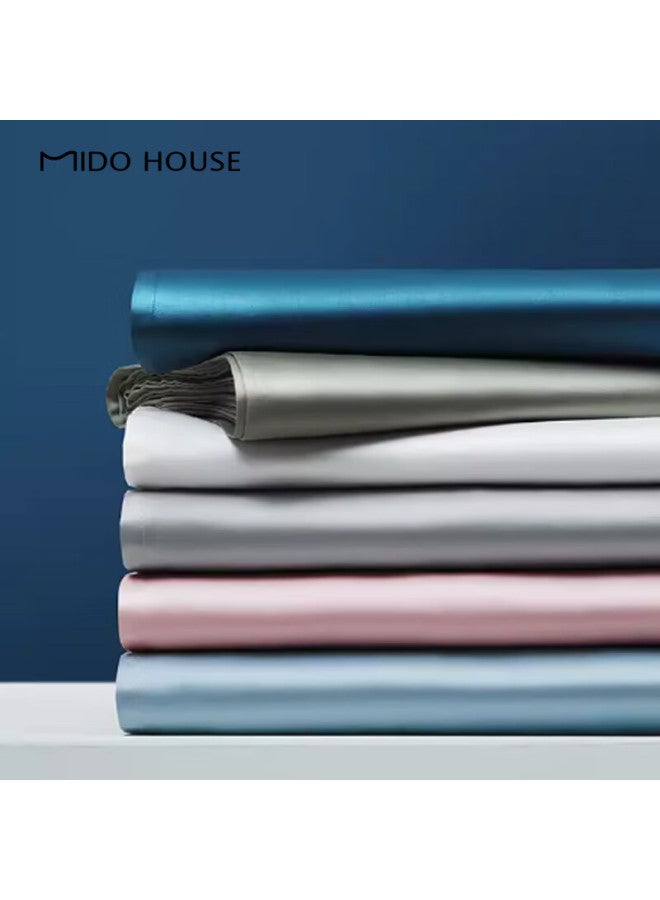 Mido House Mingdu 100% Cotton Fitted Sheet Set, Bed Cover, Mattress Protector, Pillowcases, Three-piece Set, 1.8x2 Meters, Champagne Gold - Image 2