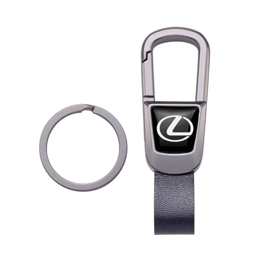 BFIVEANTE leather car keychain set for Lexus ES350 GS350 GS300h GS450h is300 es350 ls460 men and women family present keychain key ring lanyard accessories (black) - Image 1