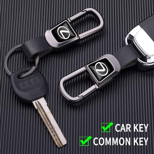 BFIVEANTE leather car keychain set for Lexus ES350 GS350 GS300h GS450h is300 es350 ls460 men and women family present keychain key ring lanyard accessories (black) - Image 4
