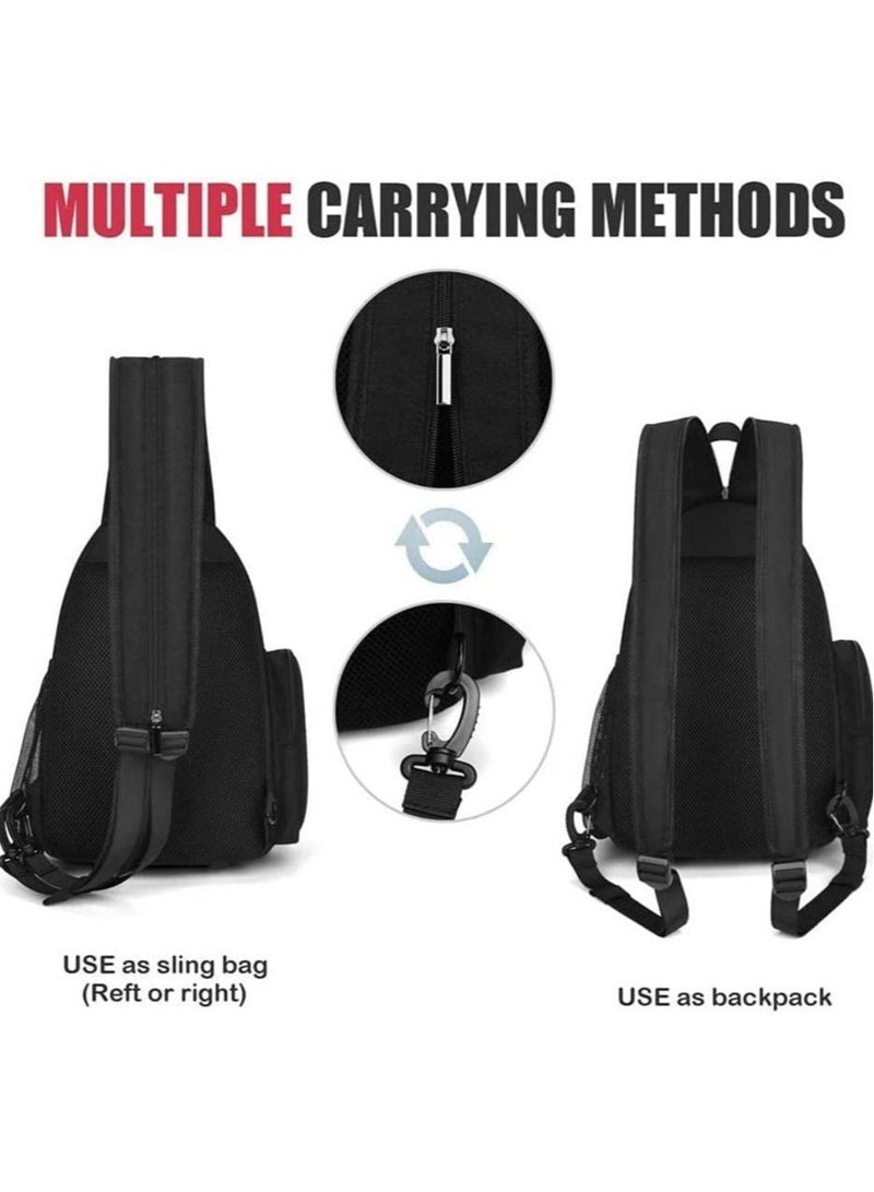 DAX STAR Camera Bag, Sling Camera Case Shoulder Backpack with Tripod Holder Compatible with Canon Nikon Sony Pentax DSLR SLR Mirrorless Cameras Black  - Image 3