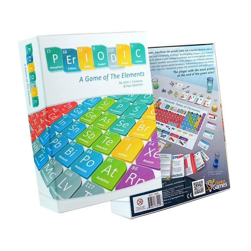 Genius Games Periodic: A Game of the Elements | Periodic Table Board & Card Game About Atoms, Elements & Compounds | A Strategy Board Game for Gamers & Educational Science Game for Kids or Family Game Night - Image 1