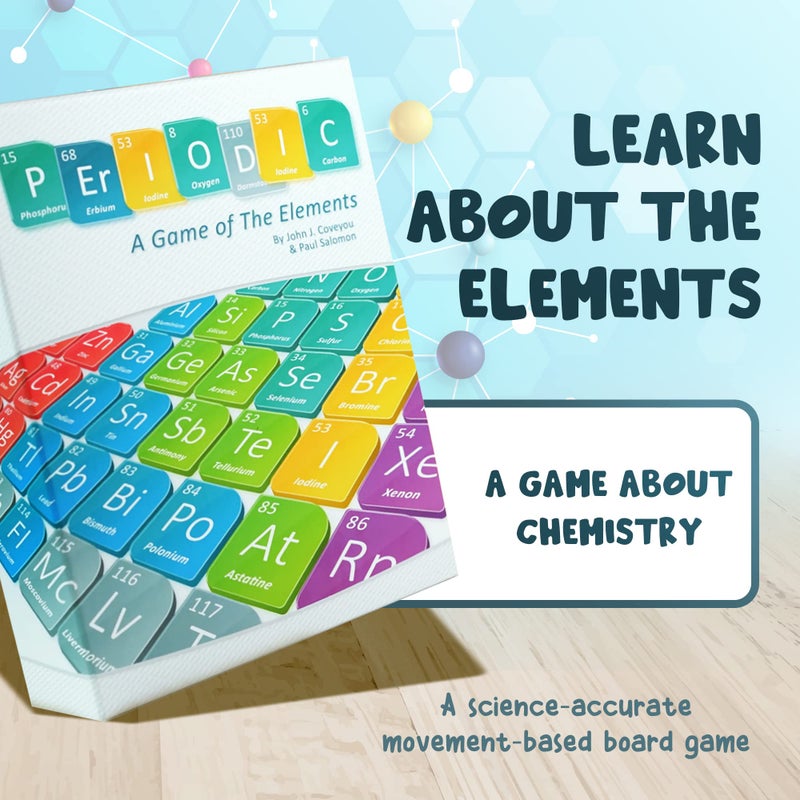 Genius Games Periodic: A Game of the Elements | Periodic Table Board & Card Game About Atoms, Elements & Compounds | A Strategy Board Game for Gamers & Educational Science Game for Kids or Family Game Night - Image 2
