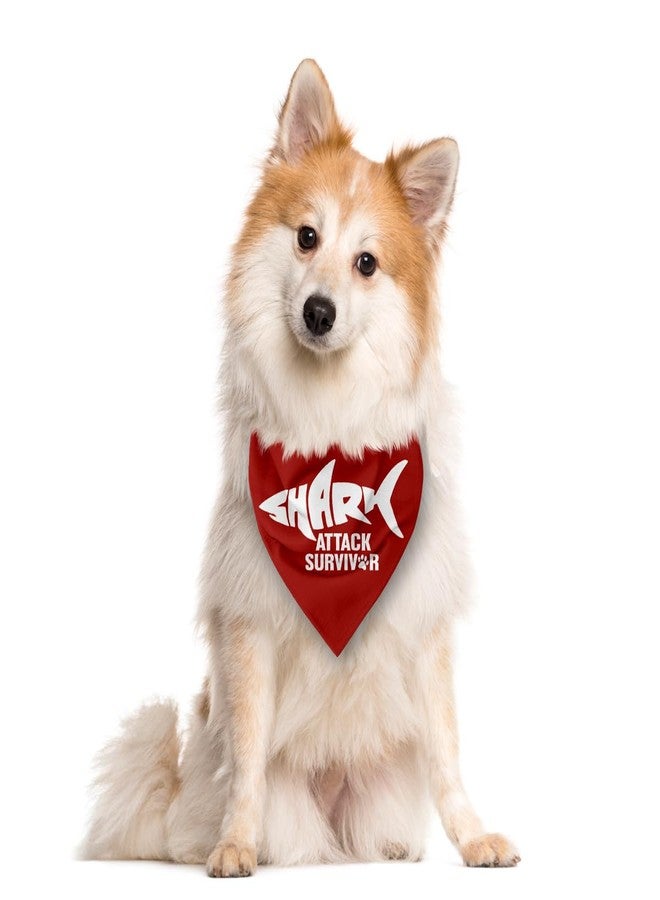 ZPPRJF Shark Attack Survivor Dog Bandana, Amputee Dog Bandana, Shark Print Pet Birthday Gift, Pet Scarf Accessories for Small Medium Dogs Cats Photo Prop, Gift for Dogs Lover - Image 2