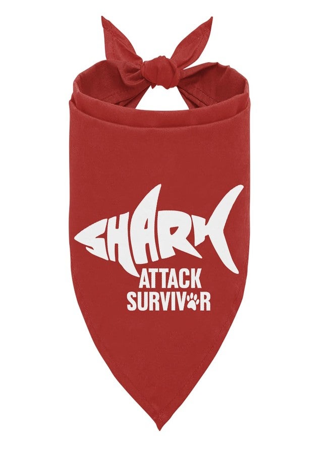 ZPPRJF Shark Attack Survivor Dog Bandana, Amputee Dog Bandana, Shark Print Pet Birthday Gift, Pet Scarf Accessories for Small Medium Dogs Cats Photo Prop, Gift for Dogs Lover - Image 1