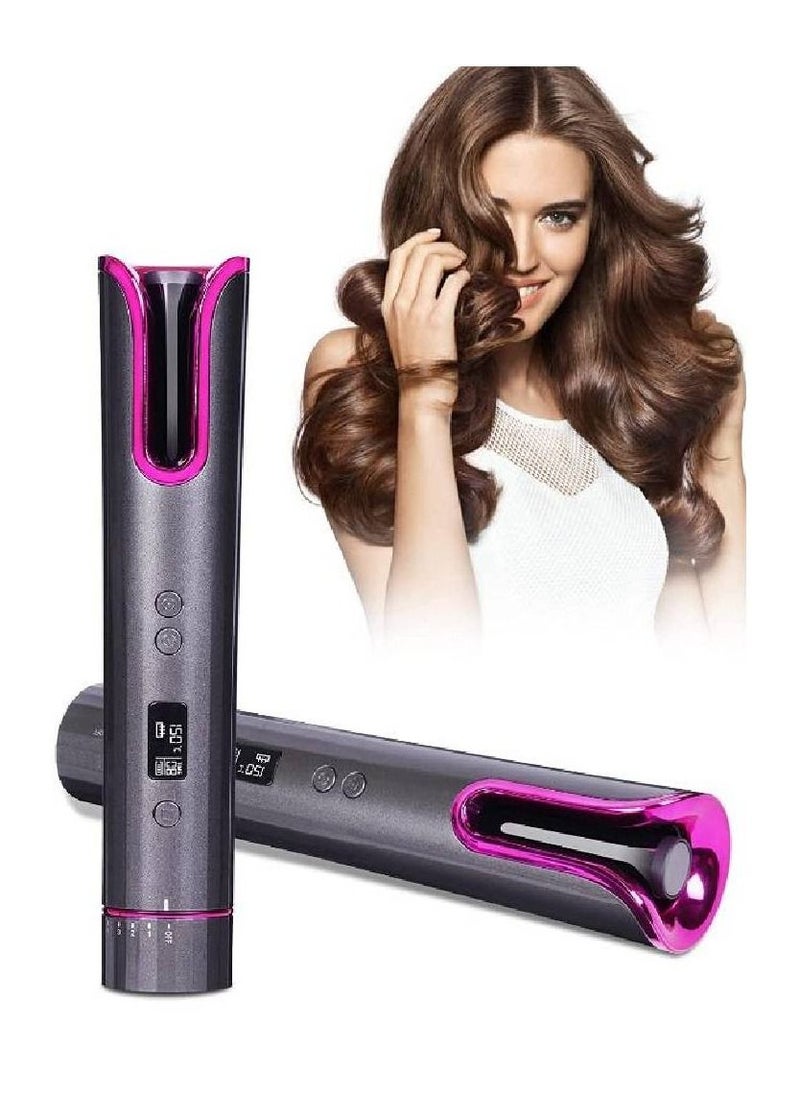 Y&D Cordless Automatic Curling Iron with LCD Display and 4 Adjustable Temperature Portable USB Rechargeable For Hair Styling  - Image 1