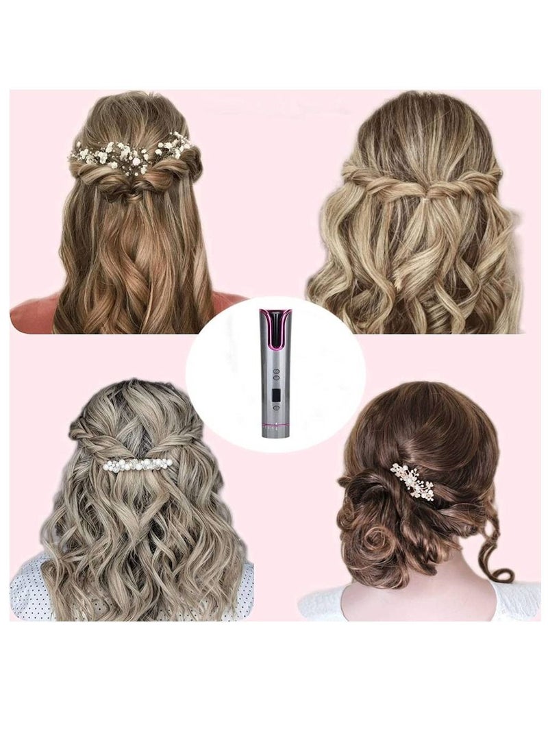 Y&D Cordless Automatic Curling Iron with LCD Display and 4 Adjustable Temperature Portable USB Rechargeable For Hair Styling  - Image 2