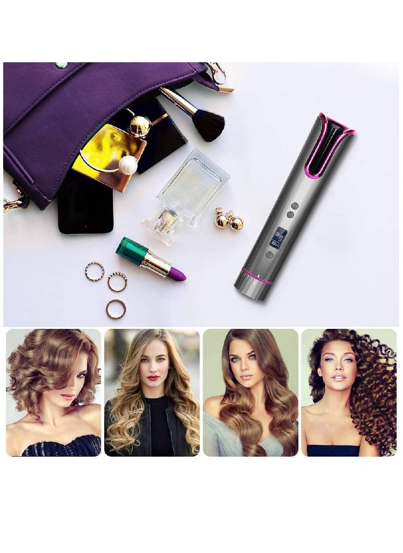 Y&D Cordless Automatic Curling Iron with LCD Display and 4 Adjustable Temperature Portable USB Rechargeable For Hair Styling  - Image 3