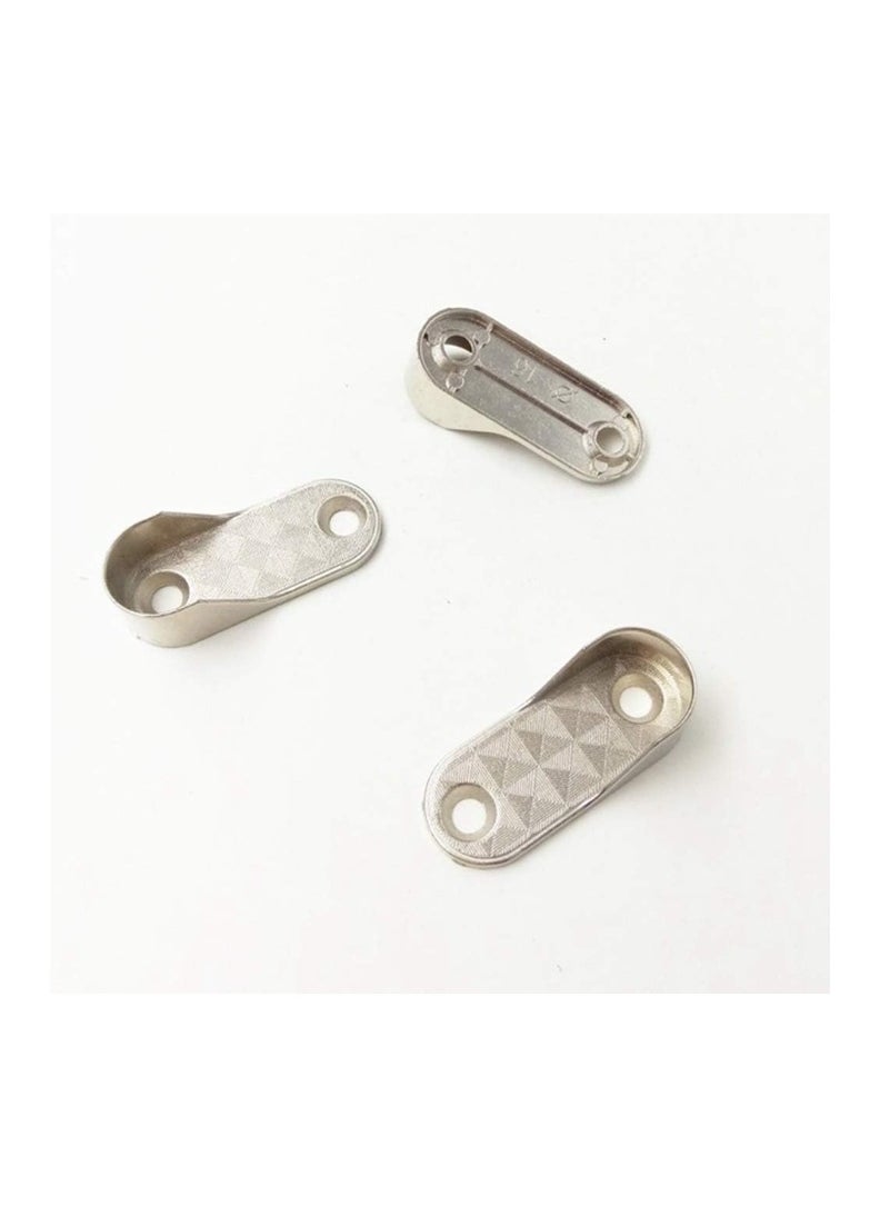 KNP Topbathy Oval Closet Rod End Supports Furniture Hardware Accessories Wardrobe Tube Support Bracket Clothes Hanging Rod Holder (10Pcs Support and 20Pcs Screws) 30Pcs  - Image 3