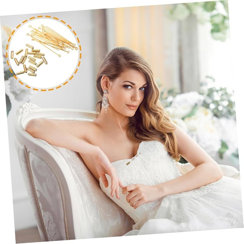 20 قطعة دبابيس طويلة للقبعة بلون فضي لدبابيس البروش DIY لصنع المجوهرات - Image 5