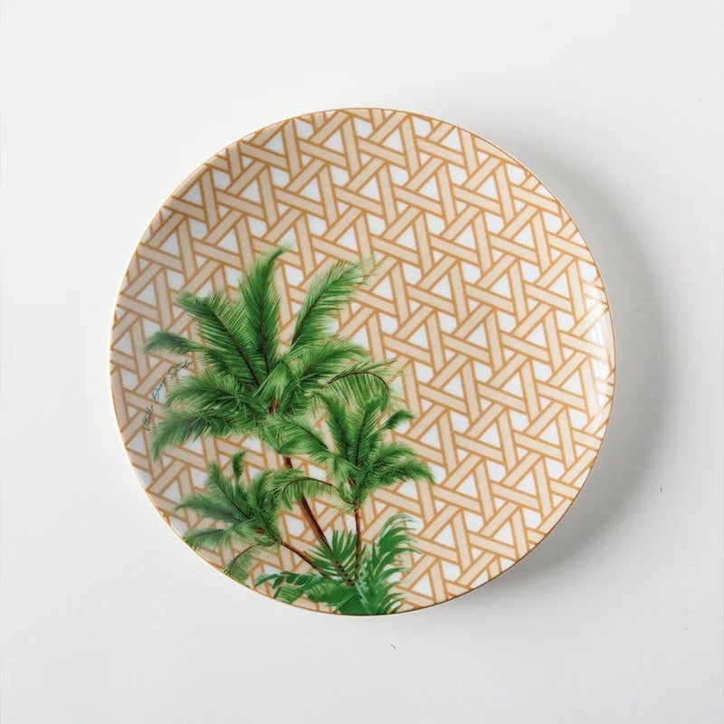 VITELLI DESIGN STUDIO Hazeran Palm 20 cm Porcelain Plate - Image 1