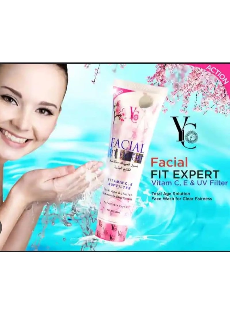 YC Facial Fit Expert Facewash with Vitamin C & E, Total Age Solution - Image 3
