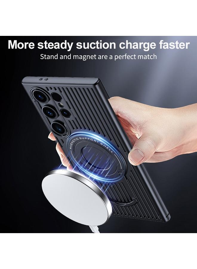 اس-توب جراب لهاتف Samsung Galaxy S25 Ultra 5G مزود بحلقة مغناطيسية تبريد MagSafe جراب هاتف الكمبيوتر الشخصي - Image 5