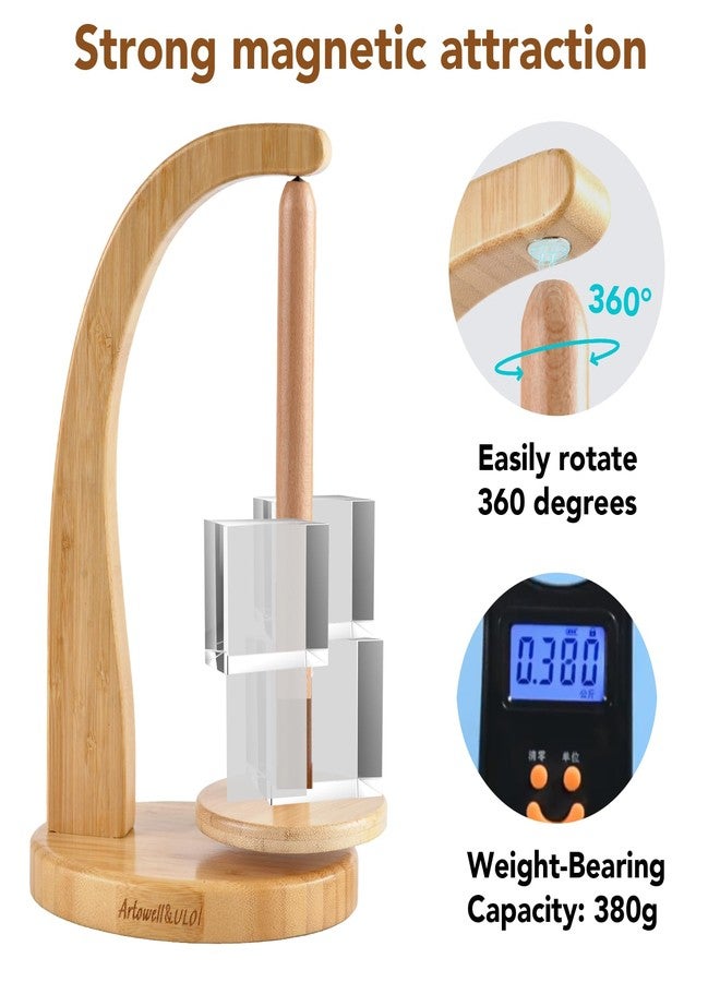 ULOI Crochet Yarn Holder - Upgrade with Crochet Accessories Storage Attachment, Magnetic Wooden Yarn Storage for Knitting Accessories, Perfect for Crocheting and Knitting Projects, Natural Wood Finish - Image 5