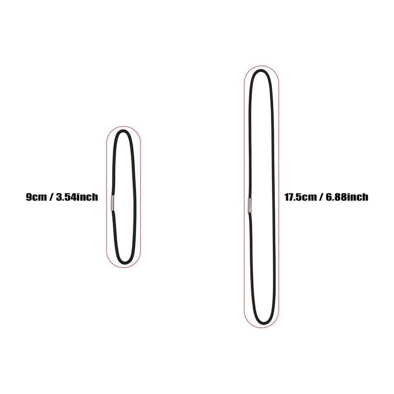 Mini Skater Travel Notebook Elastic Bands for Refillable Travel Journals Planners, Two Sizes, Pack of 20 (A5 & Passport Size, Black) - Image 2