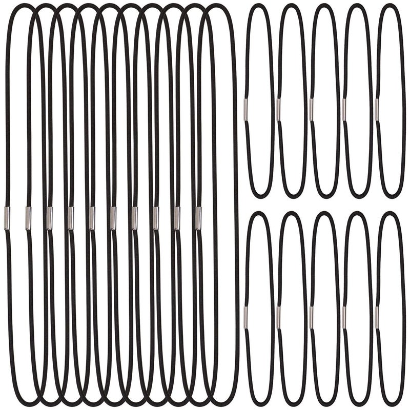 Mini Skater Travel Notebook Elastic Bands for Refillable Travel Journals Planners, Two Sizes, Pack of 20 (A5 & Passport Size, Black) - Image 1