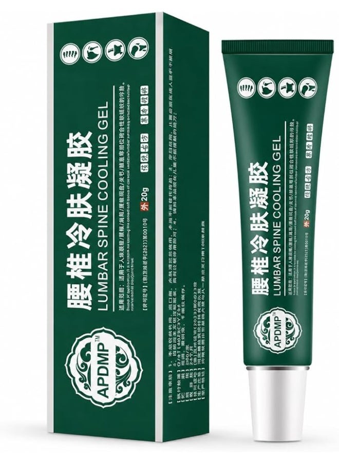 Premium Lumbar & Joint Cooling Gel – Fast-Acting Herbal Cold Compress for Lower Back, Knees & Spine – Soothes Stiffness & Provides Refreshing Relief – Non-Greasy
