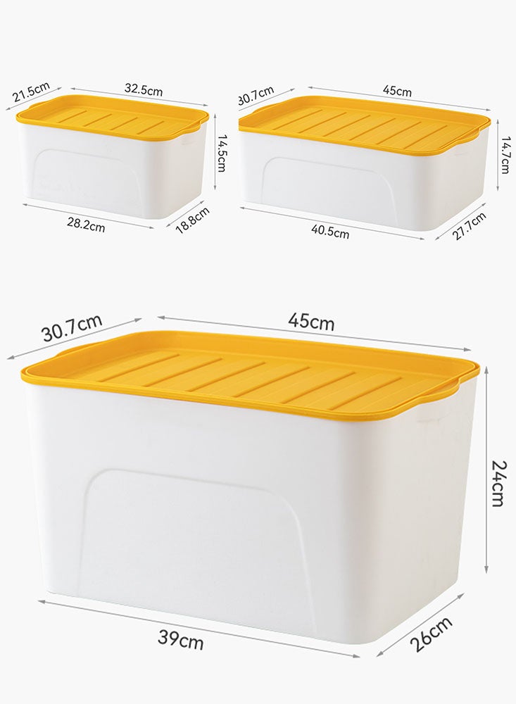 Perfii Large Storage Box with Smooth Edges and Sleek Handle Multi-functional Organizer for Home, Toy Box, Clothes, Clutter Storage Box - Image 4