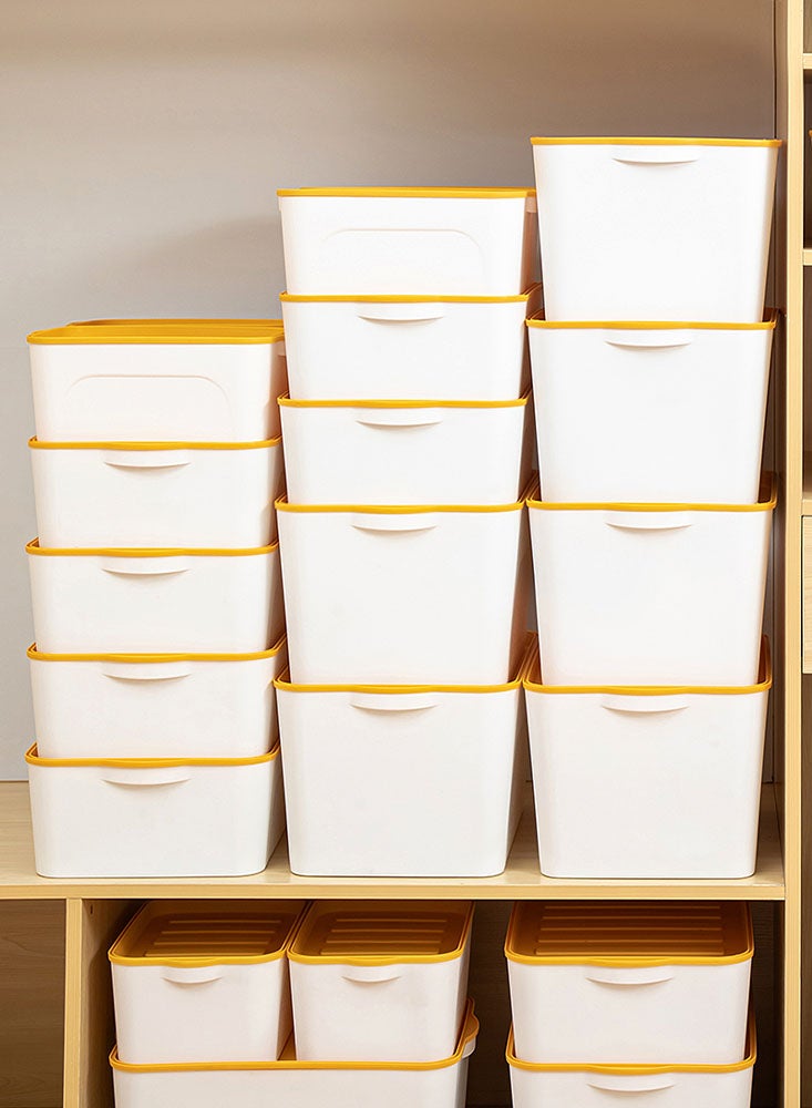 Perfii Large Storage Box with Smooth Edges and Sleek Handle Multi-functional Organizer for Home, Toy Box, Clothes, Clutter Storage Box - Image 3