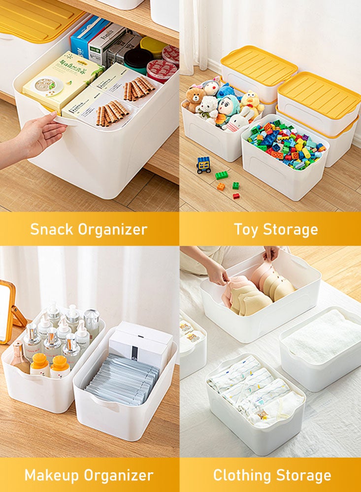 Perfii Large Storage Box with Smooth Edges and Sleek Handle Multi-functional Organizer for Home, Toy Box, Clothes, Clutter Storage Box - Image 5