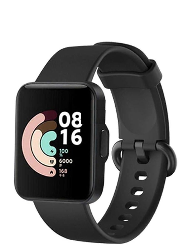 Silicone Replacement Sports Band Compatible with Xiaomi Mi Watch 2 Lite/Redmi 2 Black - Image 2