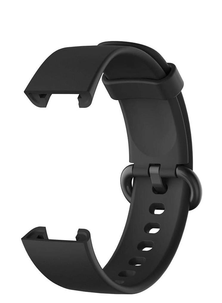 Silicone Replacement Sports Band Compatible with Xiaomi Mi Watch 2 Lite/Redmi 2 Black - Image 1