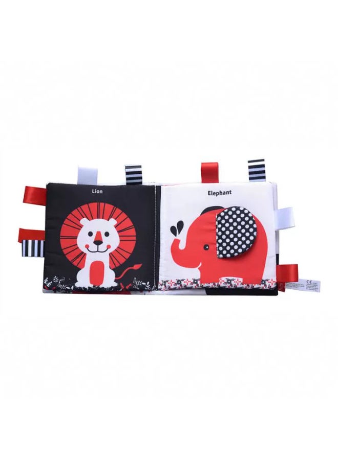Baby Vision Inspires Cloth Book Black And White Red Enlightenment Toy Animal Ocean Label Three-dimensional Cloth Book Early Education Cloth Book-Color:Bird  - Image 5