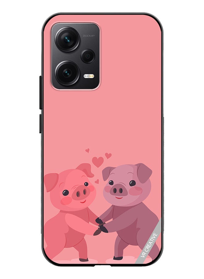 VR CREATIVE Protective Case Cover For Xiaomi Redmi Note 12 Discovery Love Pig Design Multicolour - Image 1
