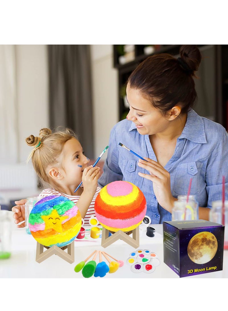 SYOSI Moon Lamp Art and Craft Supplies for Kids Diy Your 3d Moon Lamp Ideal For Kids' Painting Moon Night Light Can Make Children'S Creation Full Of Characteristics For Girls Boys Birthday - Image 3