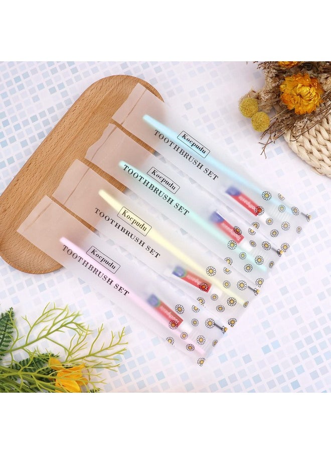 Kocpudu - disposable toothbrush, delicate toothbrush bulk, toothbrush in bulk, 4 colors, individually packaged, bulk toothbrush and toothpaste sets are suitable use at hotel, home, travel, camping (40 pieces) - Image 1
