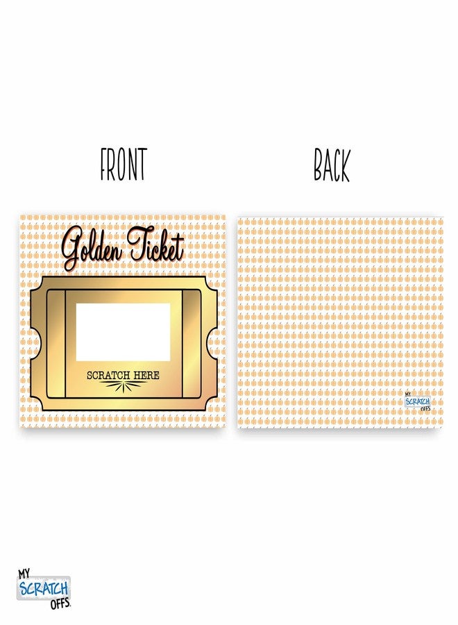 ماي سكراتس أوفز بطاقات خدش اليقطين - عبوة من 20 بطاقة، اصنع بنفسك تذاكر ذهبية للهالوين، بطاقات خدش على شكل يقطين الخريف، مثالية لألعاب الحفلات، ومكافآت المعلمين، وعروض الشركات الصغيرة، والجوائز - 3x4 - Image 4