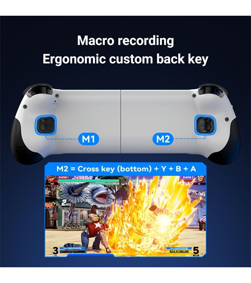 1pc N01 White Wired Stretch Controller Type C Android I15 Mobile Streaming PC Games Zero Latency Flexible Vertical Game Streaming Cloud Games Inline Play Stick - Image 5