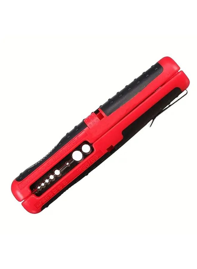 Red Multi Function Wire Stripper Tool for Network Coaxial Ethernet Cables 10 20AWG Non Slip - Image 1