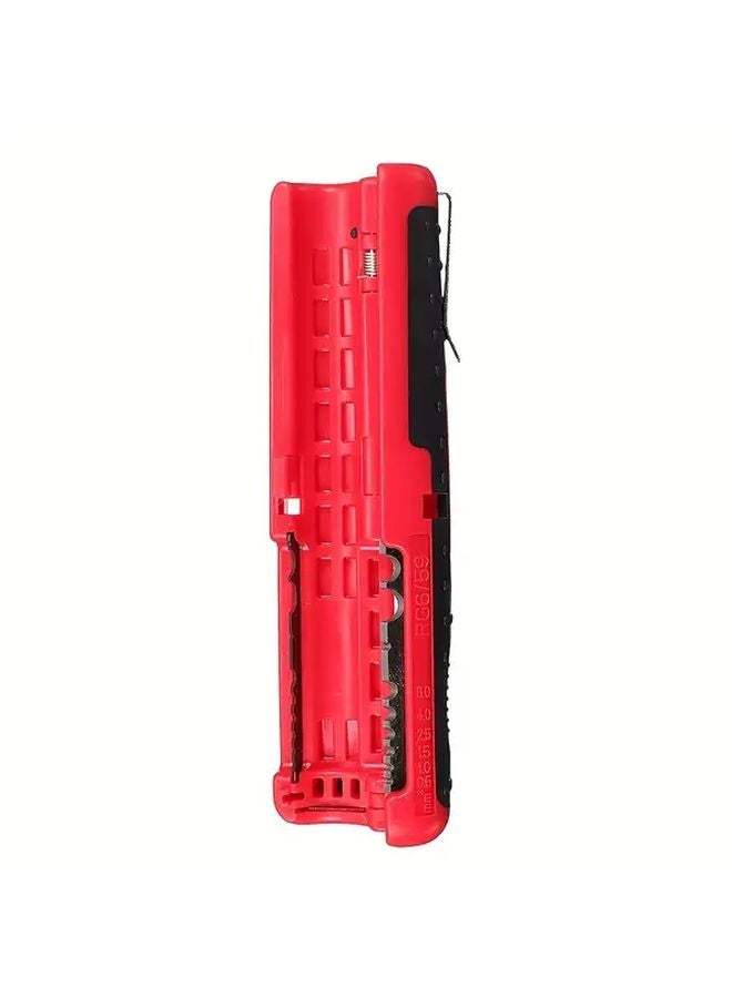 Red Multi Function Wire Stripper Tool for Network Coaxial Ethernet Cables 10 20AWG Non Slip - Image 5