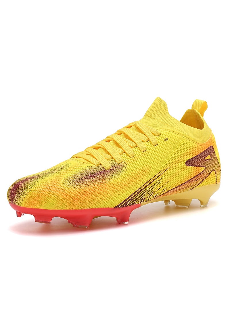 Sky View Boys and Girls Soccer Cleats Youth Firm Ground Athletic professional lightweight comfortable lace upTraining Football Shoes for Kids - Image 1