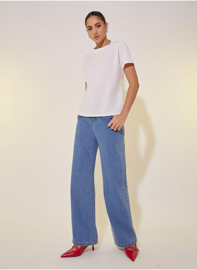 Take Two Slogan Print Round Neck Short Sleeve T-Shirt  - Image 2