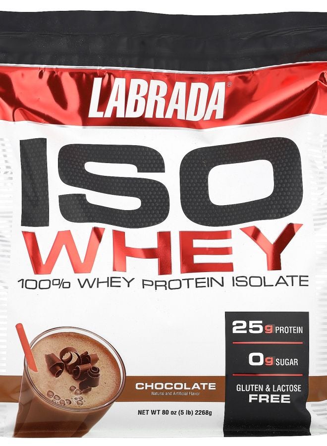 LABRADA آيزو واي 100% بروتين مصل الحليب مع نكهة الشوكولاتة 5 رطل (2268 جرام) - Image 1